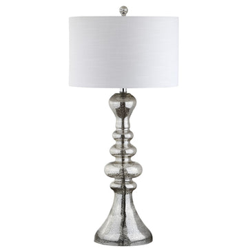 Madeline 35" Curved Glass LED Table Lamp - JONATHAN Y